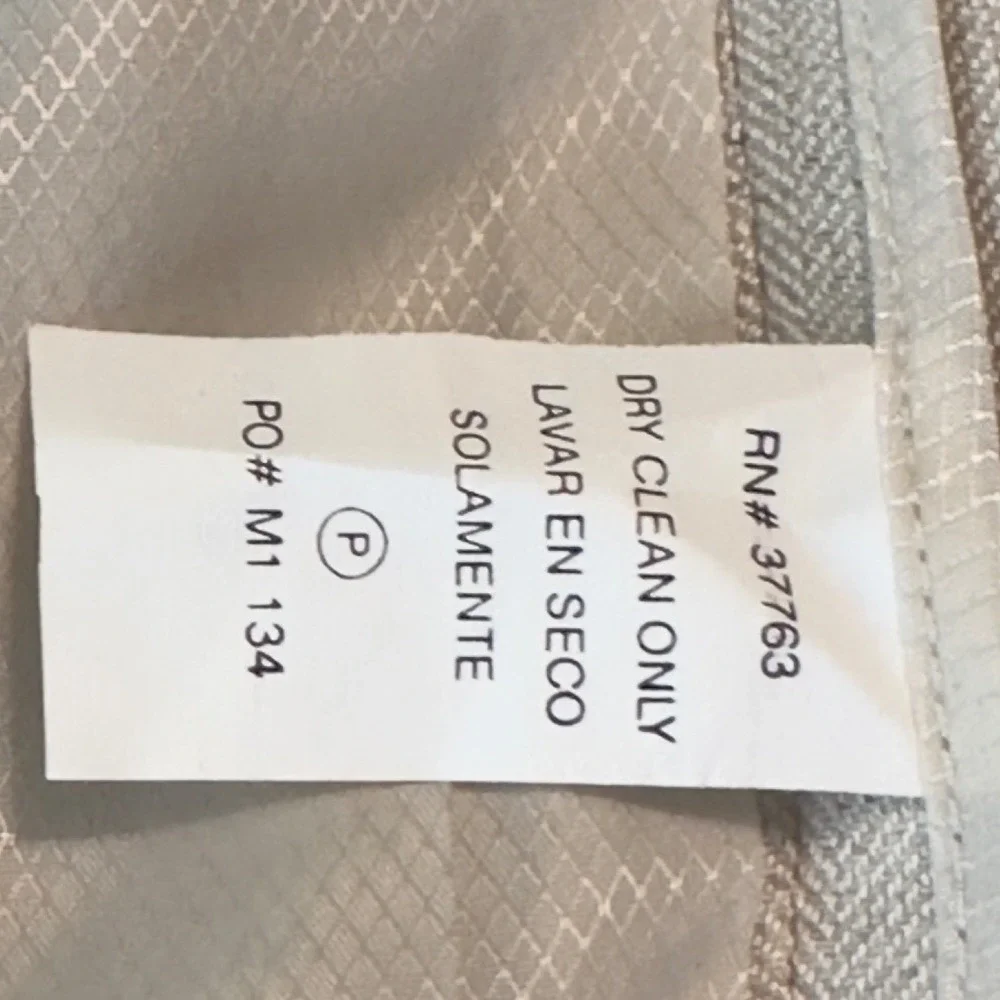 Cubavera Men Beige Herringbone Linen Blend Two Button Blazer Jacket Sport Coat L